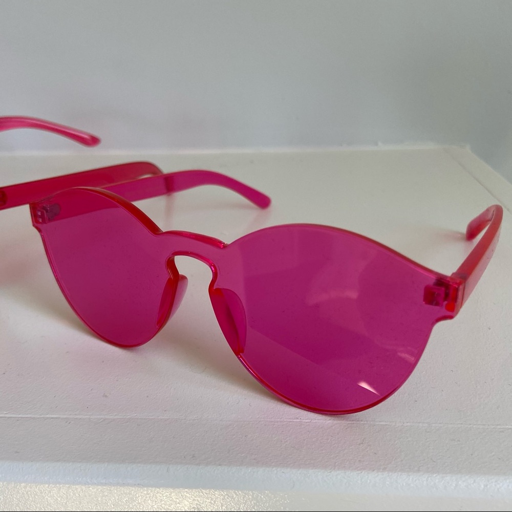 Pink Round glasses-hearts not for sale